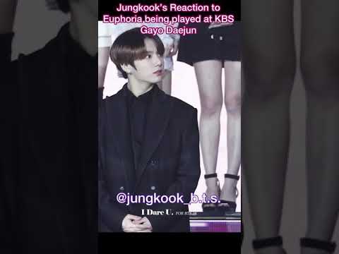Jungkook’s cute reaction to Euphoria being played at KBS Gayo Daejun