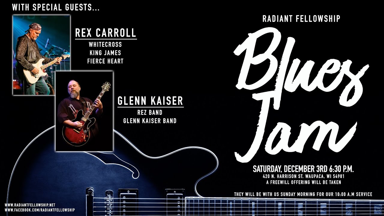 Rex Carroll and Glenn Kaiser Blues Jam at Radiant Fellowship in Waupaca, WI.