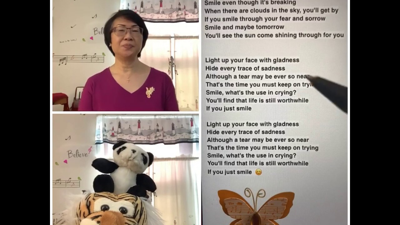 Smile -Nat King Cole remote teaching,  Mrs. Ng, Jazz,  