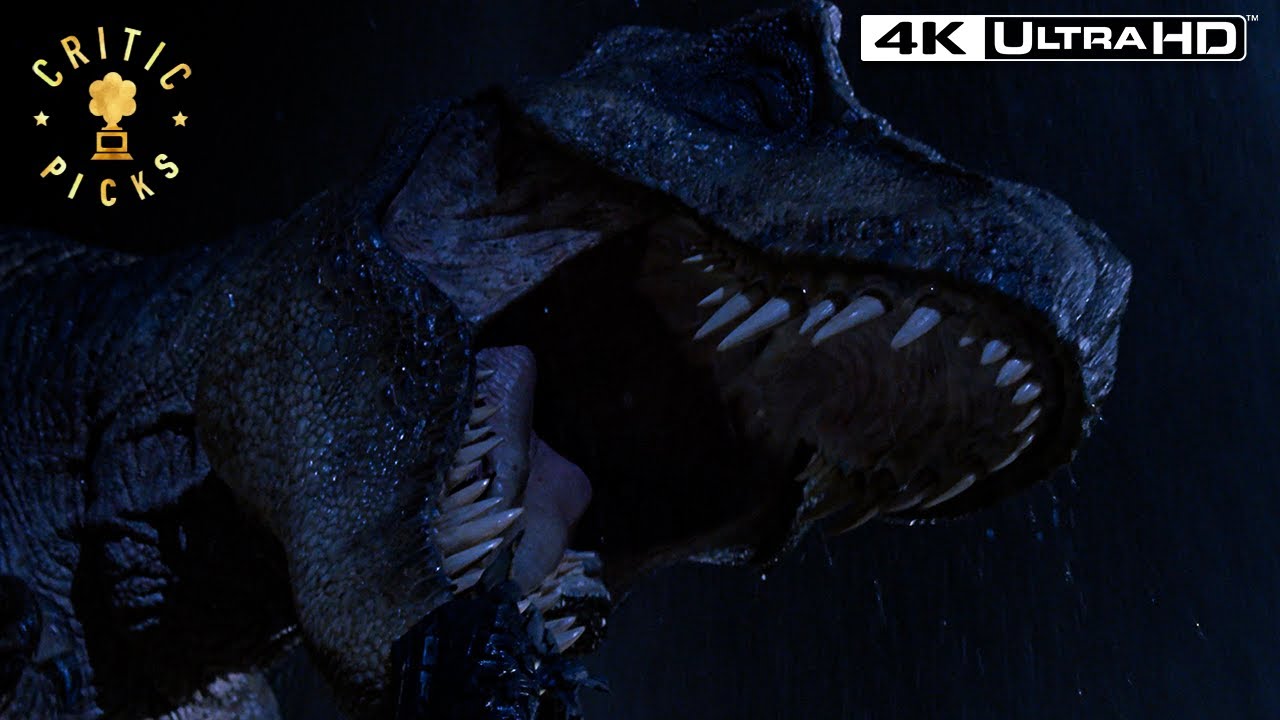 T. rex Attacks the Jeep (Full Scene) | Jurassic Park 4K