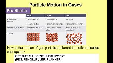 Particle Motion in Gases