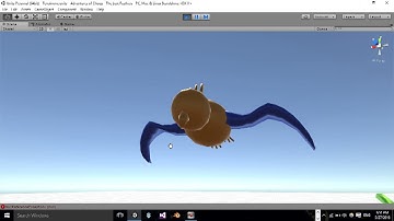 Animated birds in Unity 3D (made with Blender): walking and flying