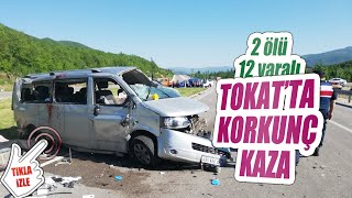 Tokatta İşçi̇leri̇ Taşiyan Araç Kaza Yapti; 2 Ölü 12 Yarali
