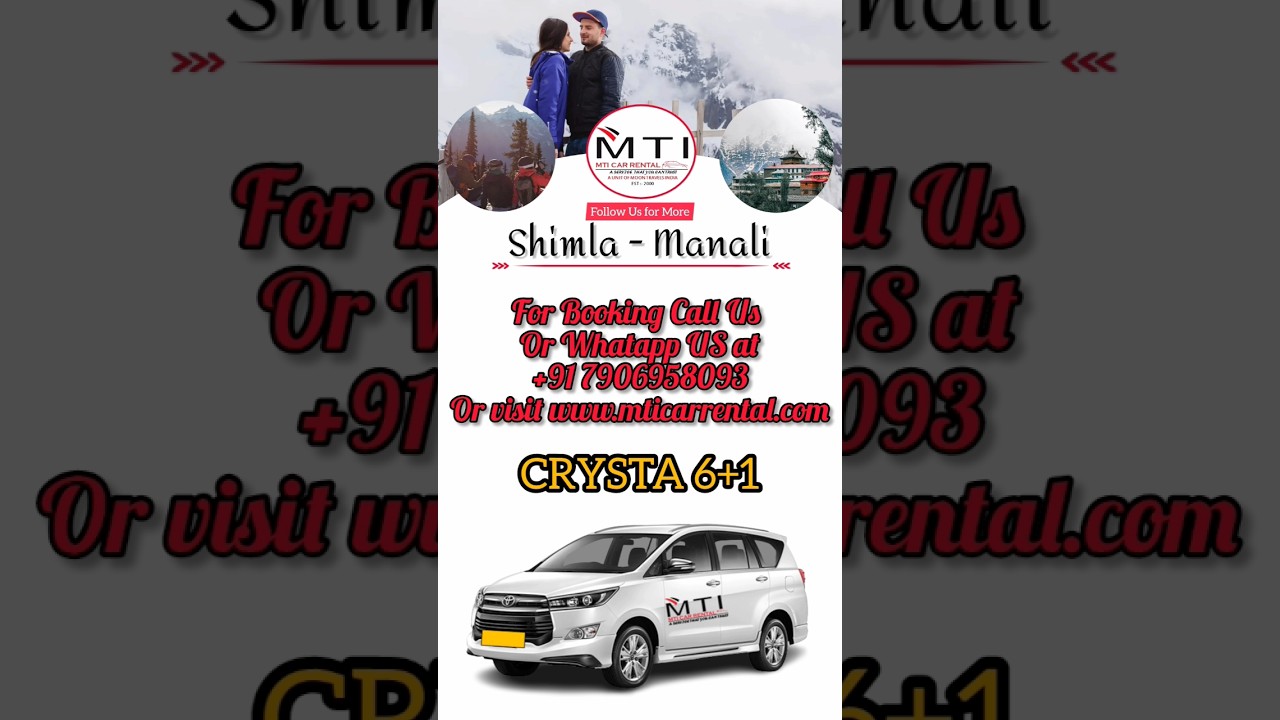 Taxi Service for Manali - Cab Booking for Manali Trip – MTI Car Rental - Best Taxi Service Manali