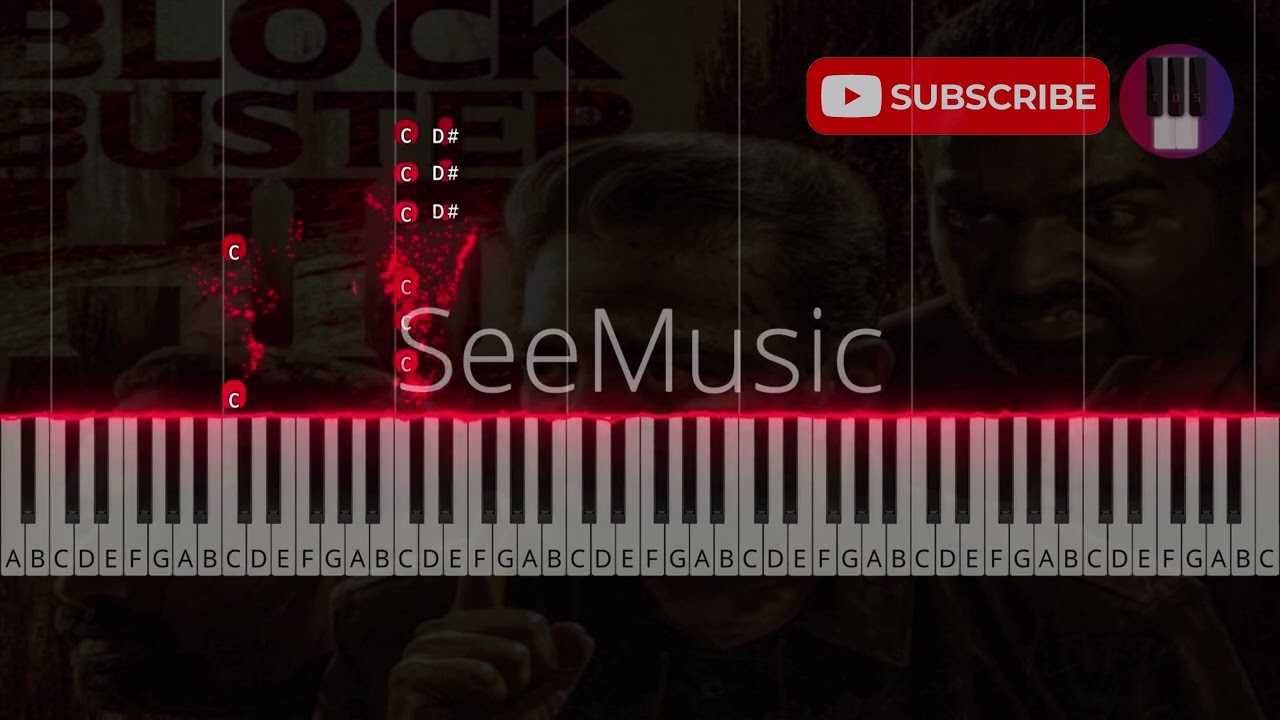 Vikram Title Theme on Keyboard/Piano with notes