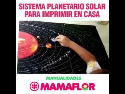 Moldes de Maqueta del Sistema Planetario SOLAR para IMPRIMIR