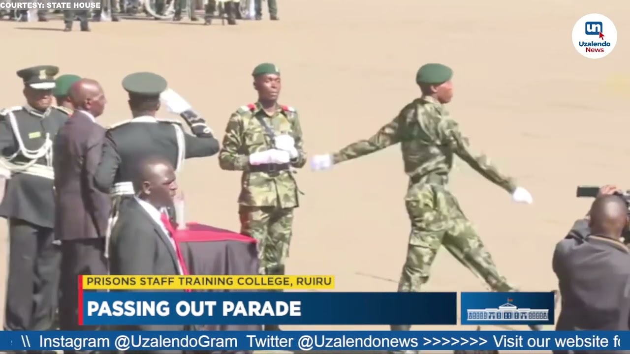 Ruto awards top performers during the Passing Out Parade at the Prisons Staff Training College