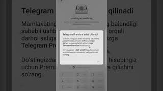 TELEGRAMDAN SMS KOD JO'NATILMASA NIMA QILISH KERAK?