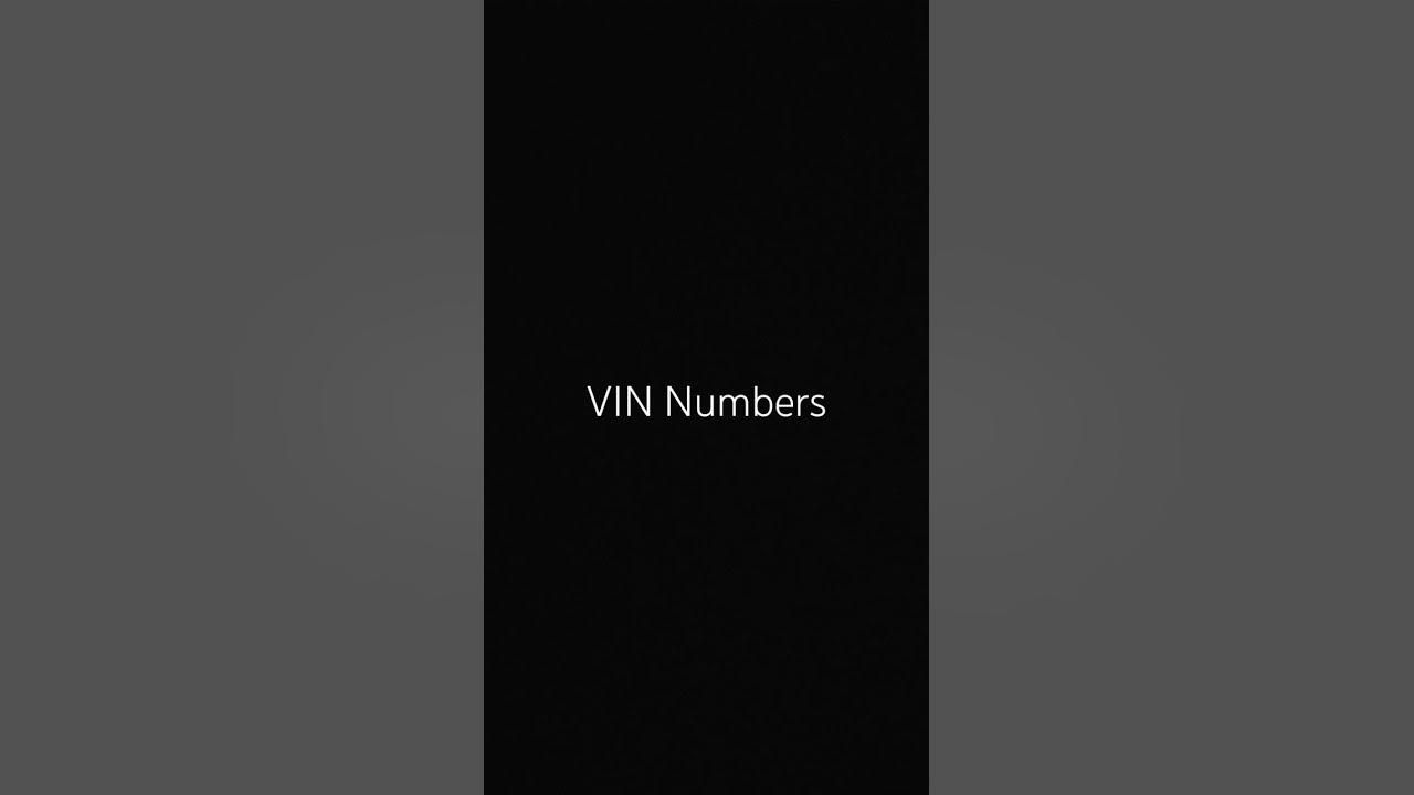 VIN Numbers YouTube vin-numbers-youtube
