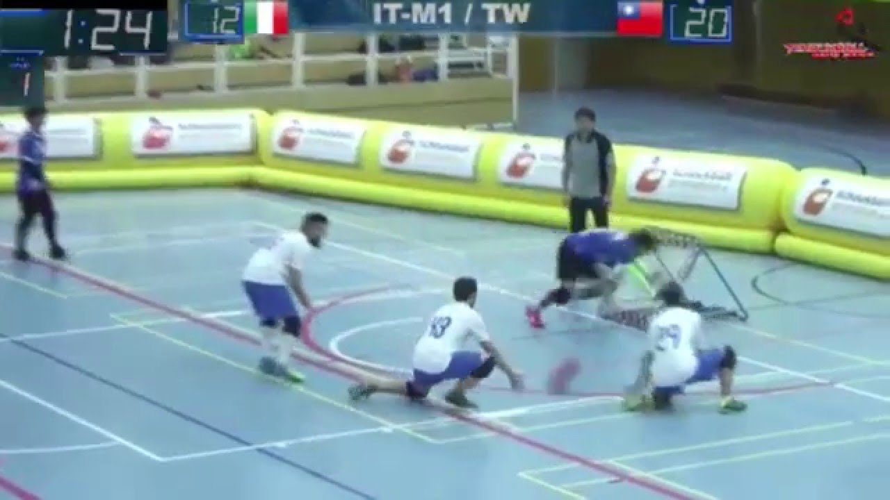 Tchoukball Geneva Indoors 19dec2015 - Nations Cup semi-final  - Italy Men 1-Tawain 1/3