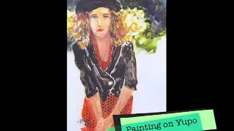 Ruth Armitage paints on Yupo