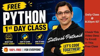 👉 Python Free Course Day 1 | Start Coding Today (Telugu)| Check Desc For Enroll | 100% Free Training