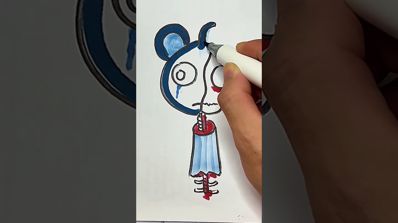 How to draw Sprunki OC Sky Phase 4 Step by Step 