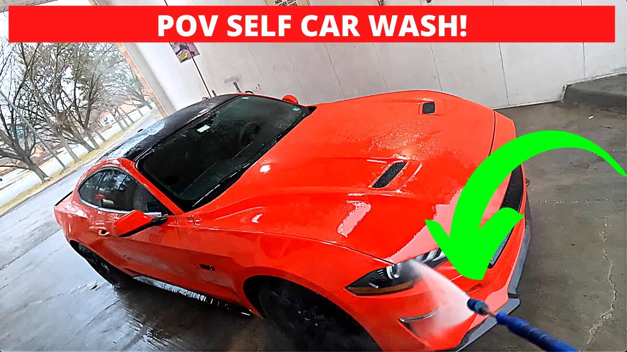 Washing my DIRTY 2019 Mustang GT Premium After SNOW POV Car Wash