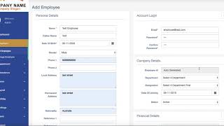 Create employee  in Employee Payroll Management Software  - phppayroll.com