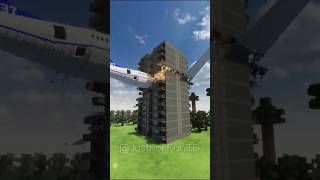Plane with Black Hole Crashes into Building!! 😱😱  #minecraft #memes #teardown #satisfying #gaming