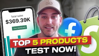 ⭐ Top 5 Products to Test In Summer 2024!  Shopify Dropshipping