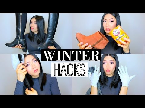 9 Easy Winter Beauty & Life Hacks! - Removing static from hair, DIY boot holder & more! | MISS YANYI