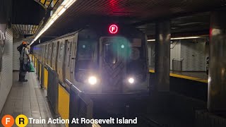 MTA NYCT Subway: Weekend Service (F) And (R) Train Action At Roosevelt Island