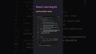 useTransition Hook 🪝🔥 #reactjs #coding #tutorial #shorts