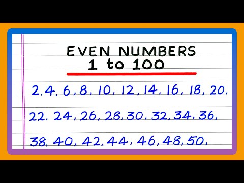 EVEN NUMBERS 1