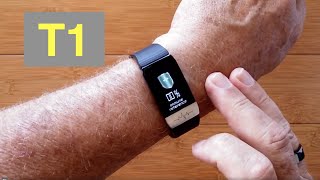 BAKEEY T1 Thermometer, ECG, Blood Pressure, Blood Oxygen Fitness/Health Band