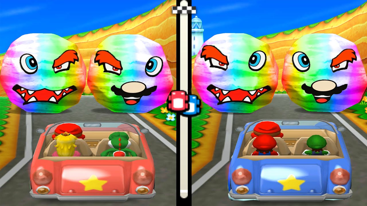 Mario Party 6 Minigames Mario vs Luigi vs Peach vs Yoshi Master