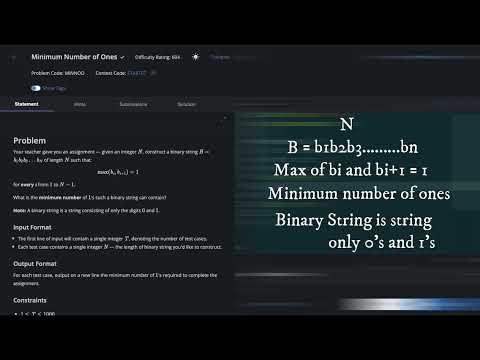 MINNOO | CodeChef Solution | Rating: 604 | Codies | C++