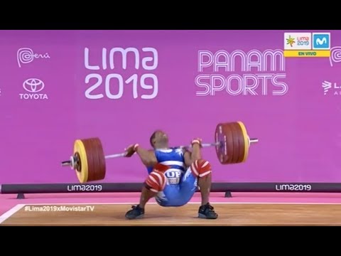 Atleta cubano casi se desnuca tras levantar pesas de 211kg en en los Juegos Panamericanos Lima 2019