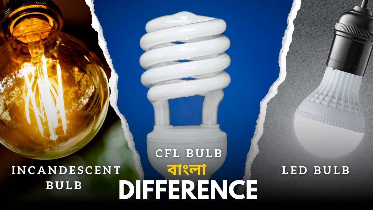 Incandescent vs CFL vs LED Bulb Explained in Bengali LRNR Classes