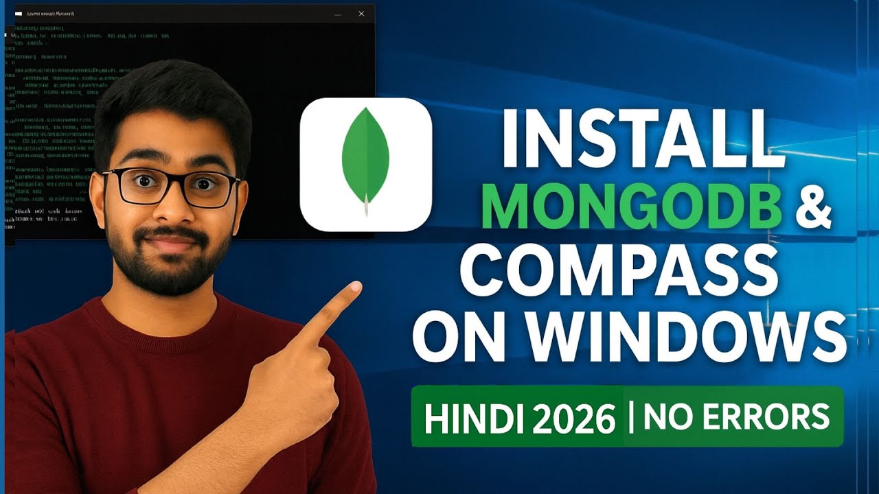 How to Install MongoDB On Windows 2026 | MongoDB Compass–Full Setup & Installation Tutorial in Hindi
