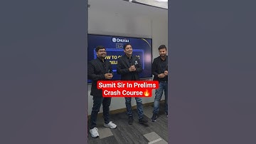 Sumit Sir In Prelims Crash Course🔥 #physicswallah #upsc #prelims #shorts