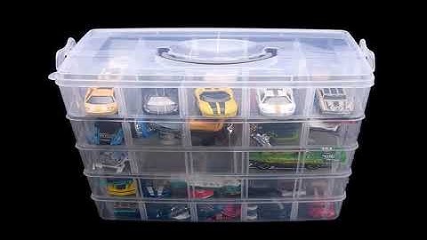 30 Grid Car Model Storage Containers 3 Layer Stackable Craft Storage Box With Handle Bead