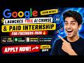 Google Launches FREE AI Course & Paid Internship for Freshers 2026 🔥 | Apply Now #wfh #english #job