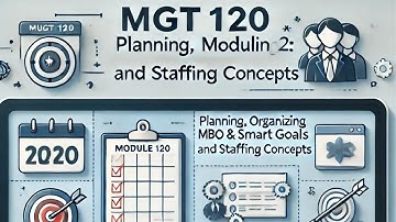 MGT120 - Module 2: Planning, Organizing, MBO & SMART Goals, and Staffing Concepts