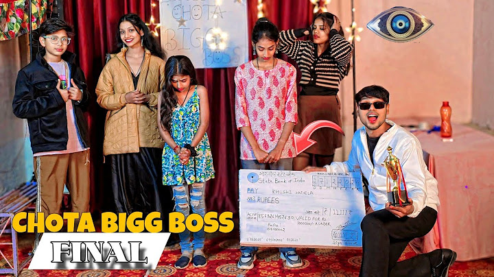 Chota Bigg Boss Final Day 💃 कोन बनेगा winner 🏆