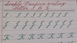 Practice  simple cursive writing Letter I to Z | Goodhandwriting | Calligraphy ||