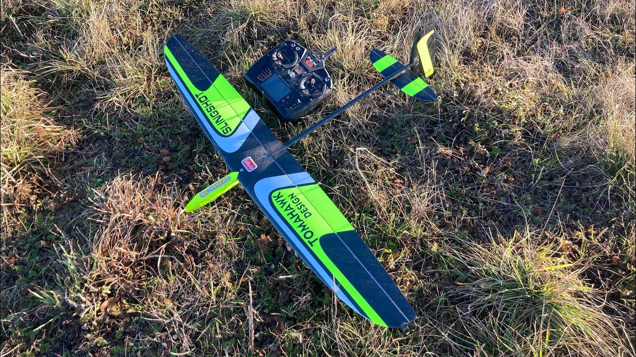 dlg tomahawk slingshot quick 1min flight😁f3k YouTube