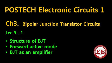 POSTECH Electronic Circuits 1 CH3: Lec 9-1, Structure of BJT, BJT current equation of Forward active
