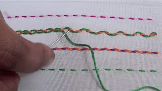 Embroidery Stitches WHIPPED RUNNING STITCH - 2 | Embroidery