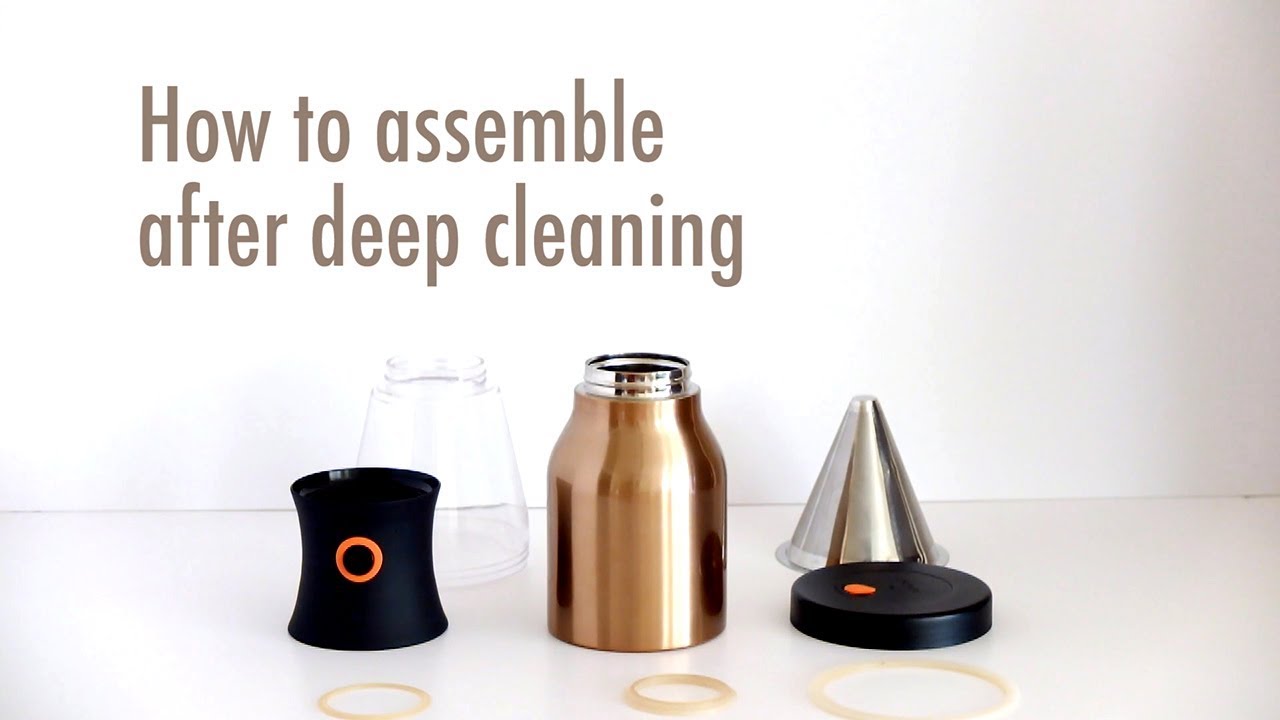 Assembling the Asobu Cold Brew after "deep cleaning" (inserting gaskets)