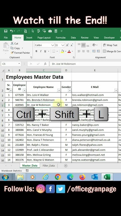 shortcut-key-for-filter-in-excel-how-to-filter-data-in-excel-shorts