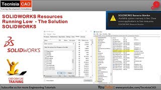 SOLIDWORKS Resources Running Low | The Solution | TecnisiaCAD Tutorials