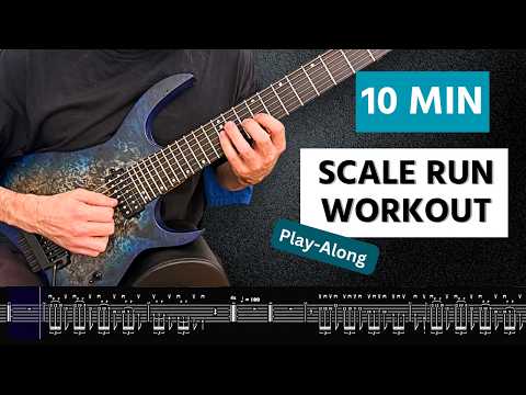 10 MIN Scale Run Practice Legato & Picking Combined
