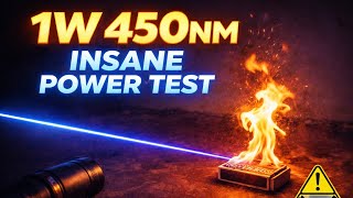 1W 450nm Blue Laser Pointer – Full Power Beam Test