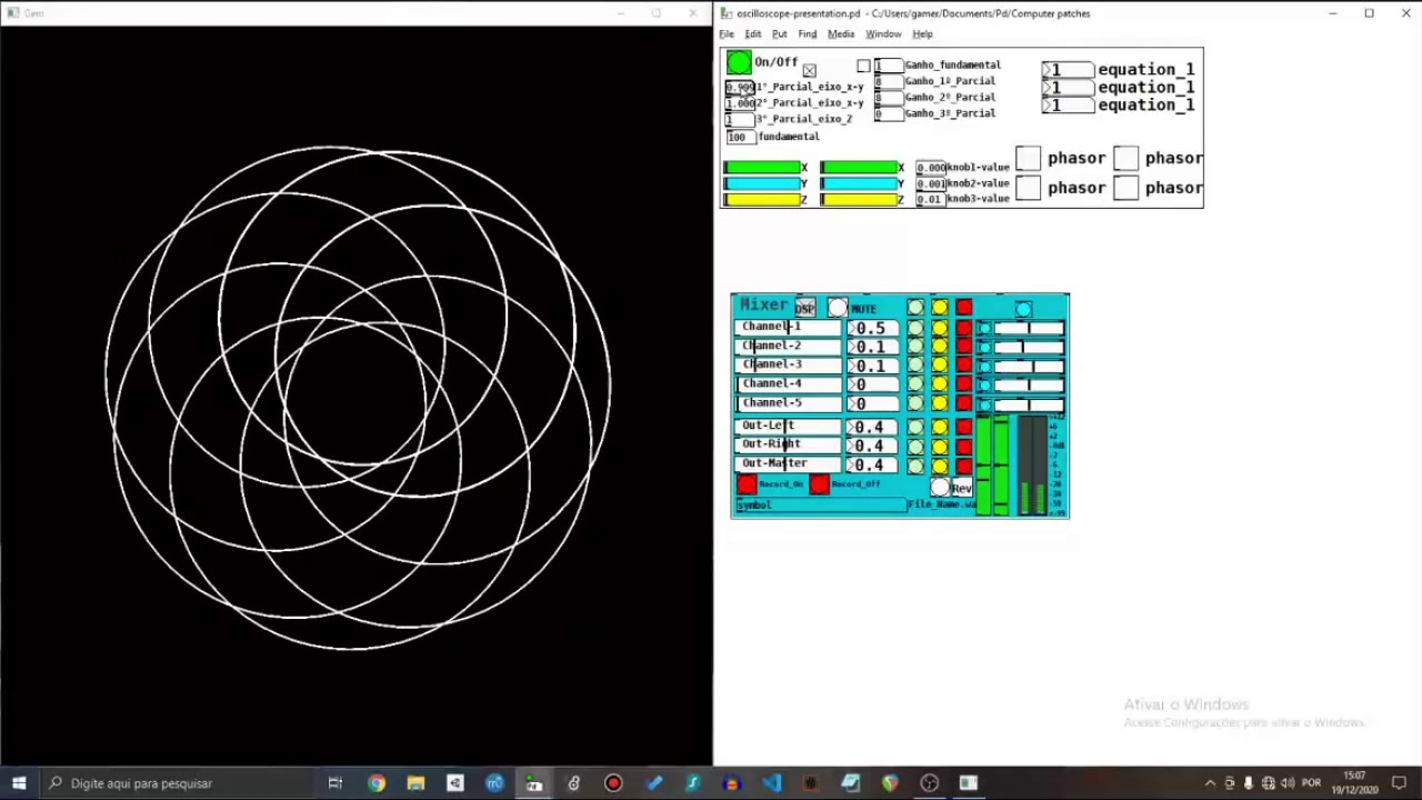 Oscilloscope Pure Data - 01 - YouTube