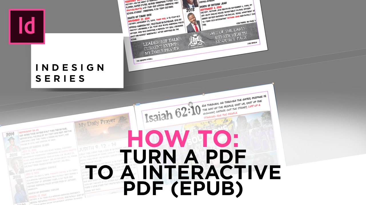 InDesign Series | HOW TO: Turn a PDF to a Interactive PDF (EPUB) - YouTube