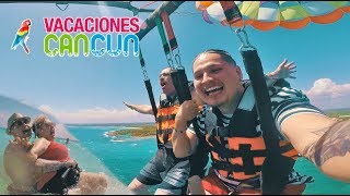 CANCUN MEXICO VLOG DAY 2 - PARASAILING + RESCUING TIPSY GRANDMA!