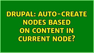 Drupal: Auto-create Nodes based on Content in current node? Wealth