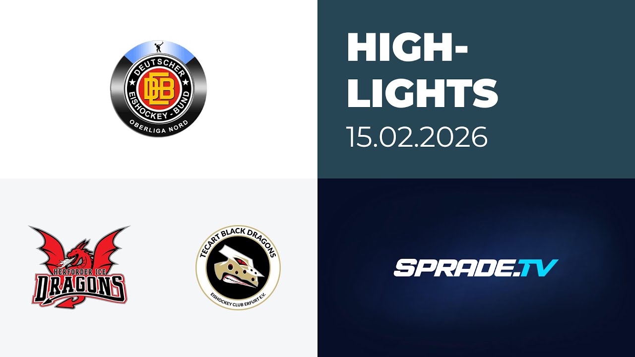 15.02.2026 - Highlights - Herforder Ice Dragons vs. TecArt BlackDragons